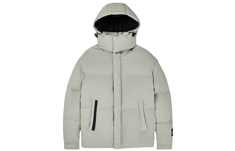 Kappa Down Jackets Unisex Extreme Gray 1136 Detachable Hood Moderate Puffer Jacket