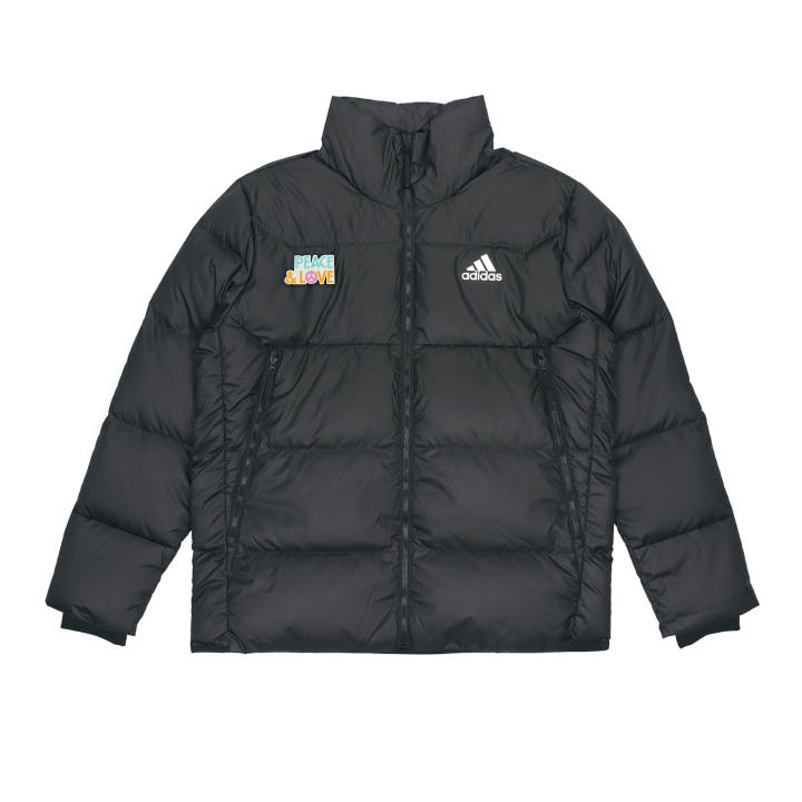Adidas Adidas Down Jackets Men's Black Stand Collar Moderate Other