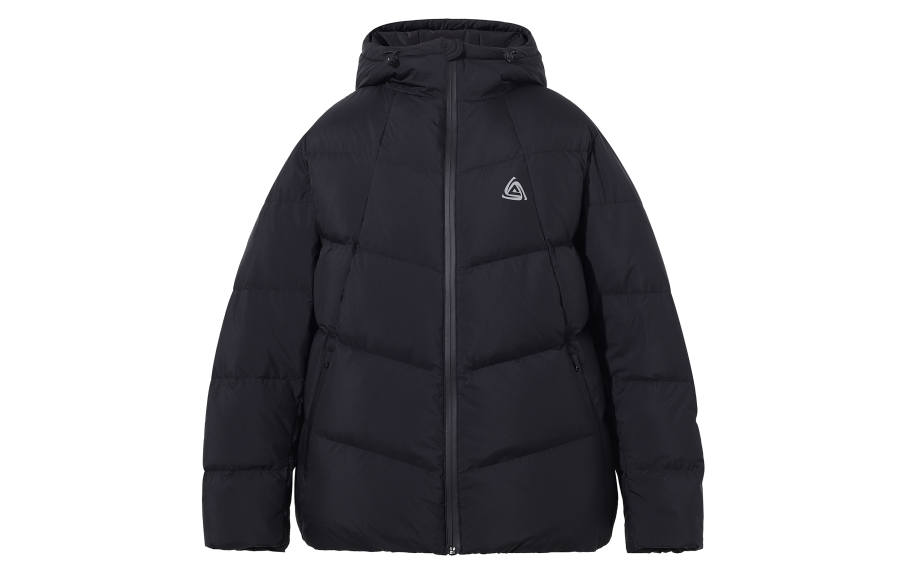 PEAK PEAK Down Jackets Unisex Black Hooded Thickened