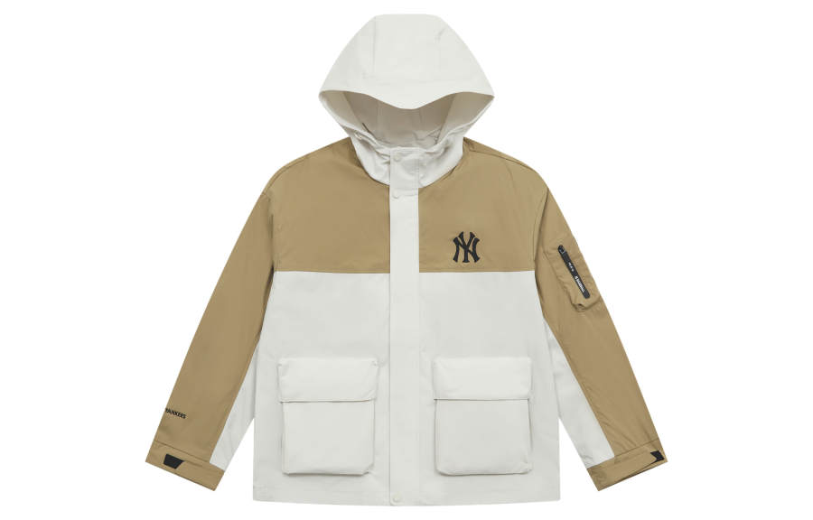 MLB MLB New York Yankees Basic Collection SS25 Windproof Jacket Unisex White/Khaki