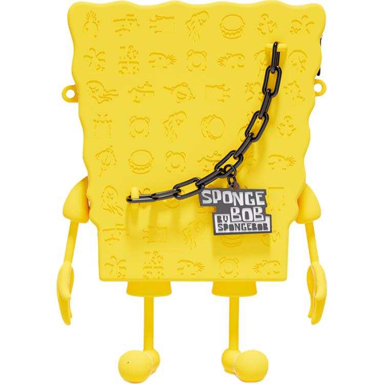 SPONGEBOB SQUAREPANTS Silicone Mobile Phone Crossbody Bag Medium Unisex Black Gold/Yellow