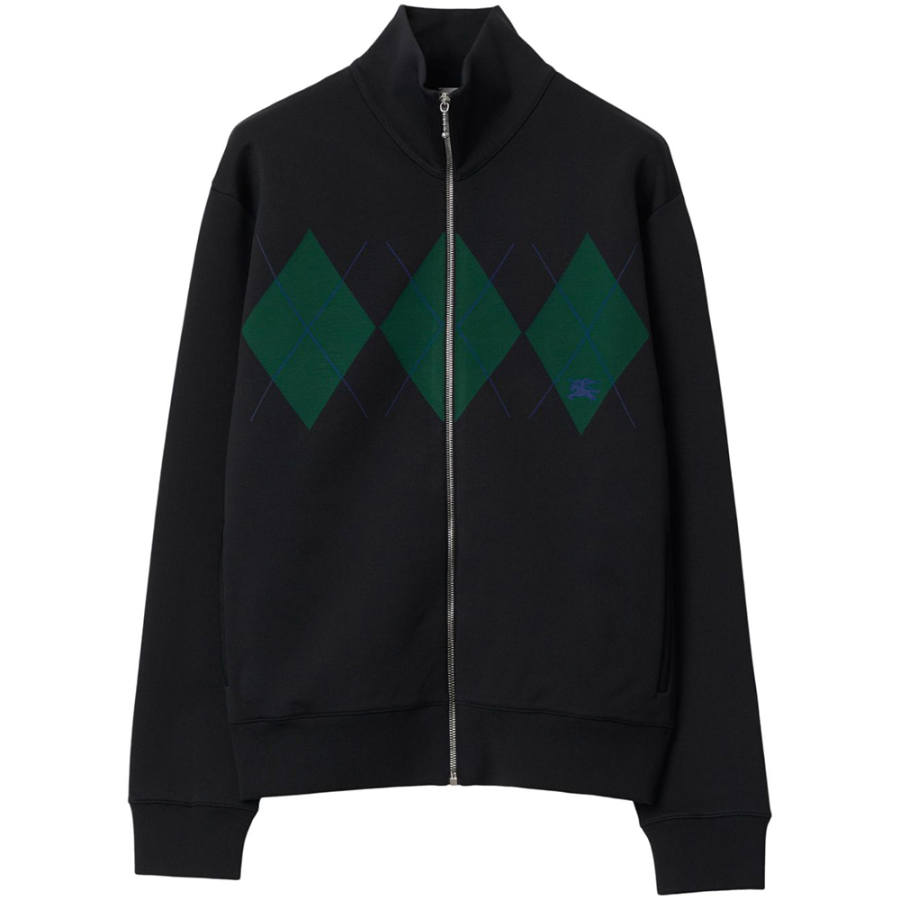 Burberry Burberry EKD-embroidered argyle track jacket