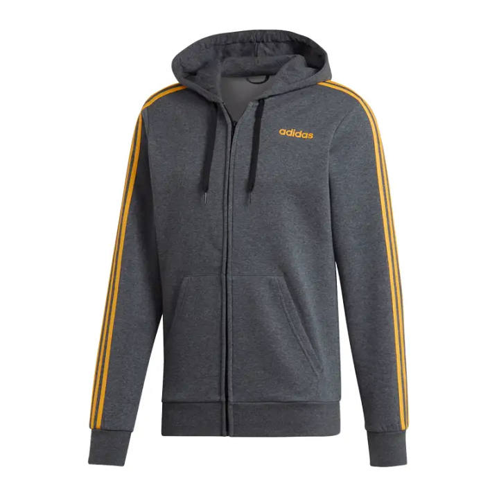 Adidas Adidas ESSENTIALS 3 Stripes FZ Jackets & Coats Men's Gray