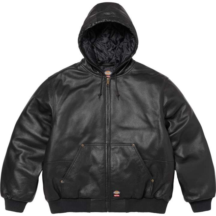 Supreme Supreme Dickies Hooded Leather Work Jacket