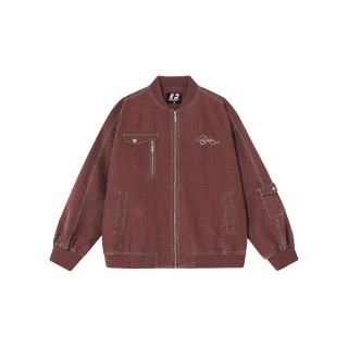FORNINES Jackets Unisex Baseball Collar Moderate Workwear