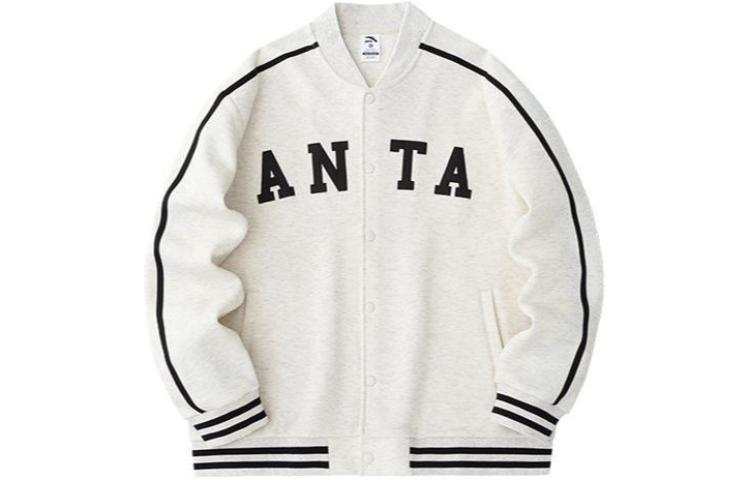 Anta Life Collection Baseball Jacket Coat Unisex Gray Heather Gray