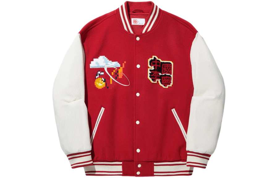 Li-Ning Li Ning Baseball Jacket Men's Samba Red Ecru