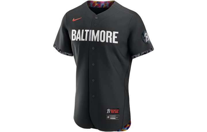 Nike Nike x MLB Baltimore Orioles City Connect Baseball Jacket Baltimore Orioles, Carl Ripken Size 8 Men's Black