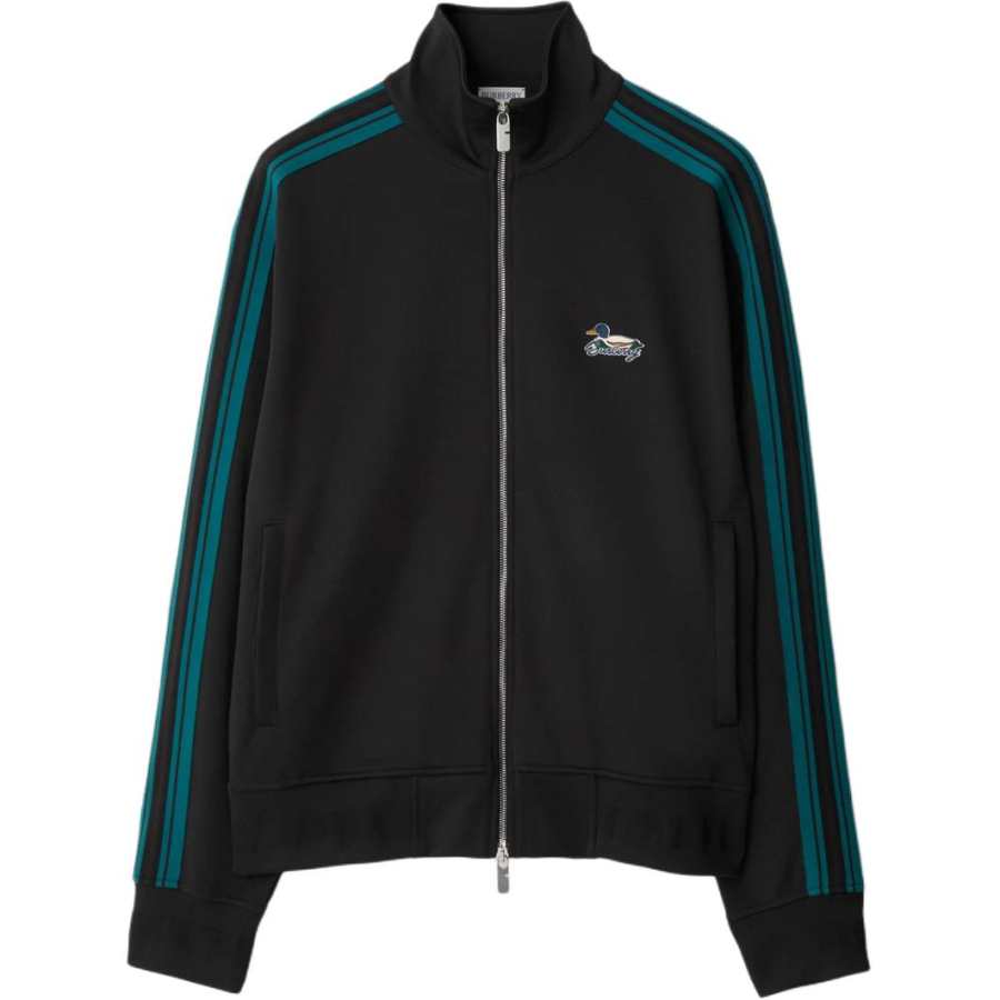 Burberry Logo Embroidered Zipped Sports Jacket