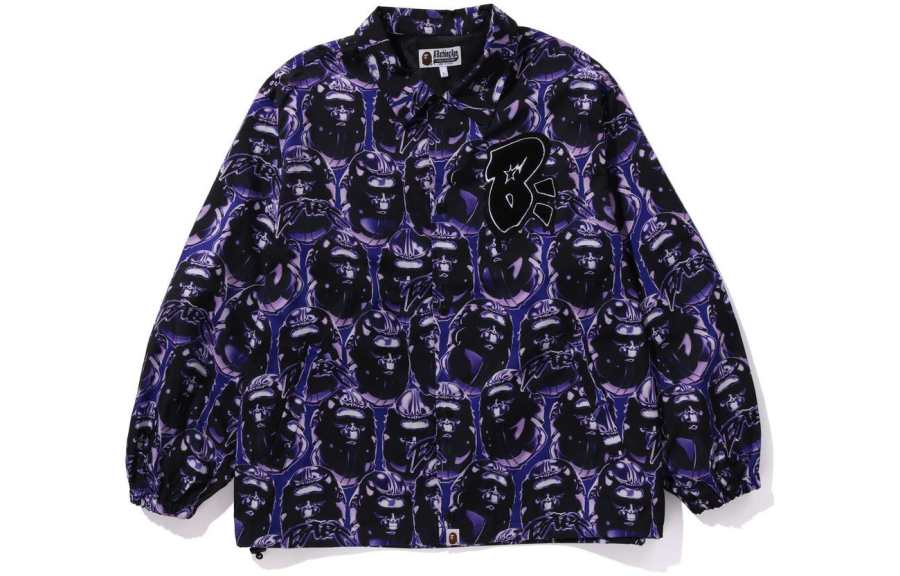 A BATHING APE Bape Ape Head Graffiti Coach Jacket