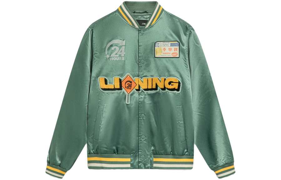 Li-Ning Li Ning Sports Life Collection Baseball Jacket Men's Mountain Green