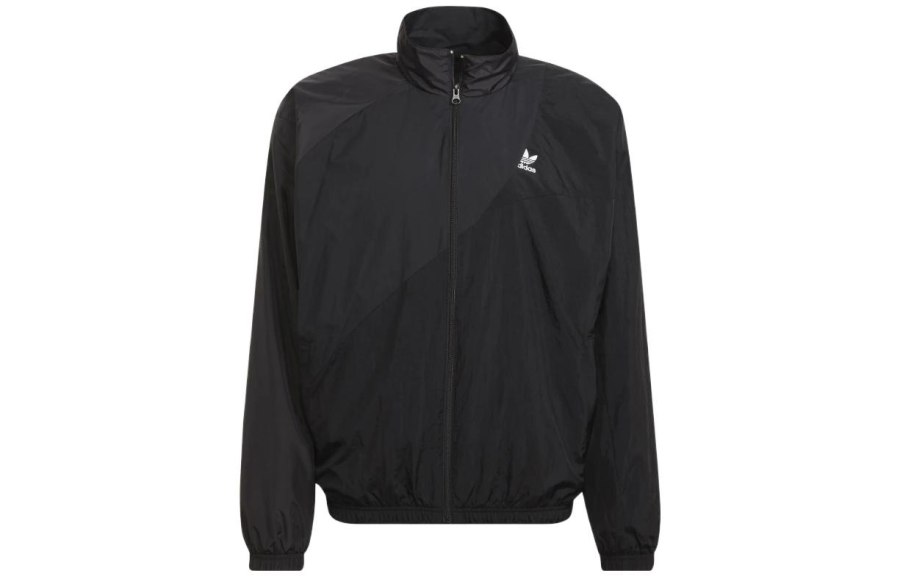 Adidas Originals Jackets Men's Black Stand Collar Moderate Other