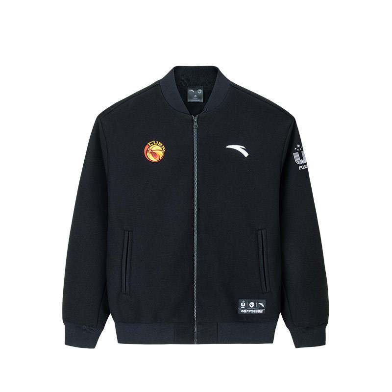 ANTA Anta Basketball Collection Baseball Jacket Men's Basic Black