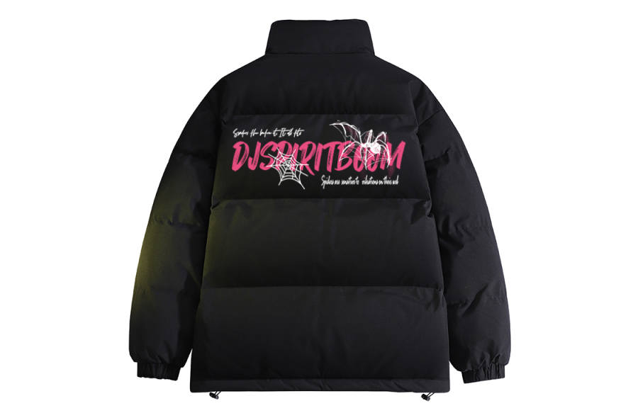 DJ.SPIRIT Puffer Jackets Unisex Stand Collar Moderate Padded Puffer Jacket