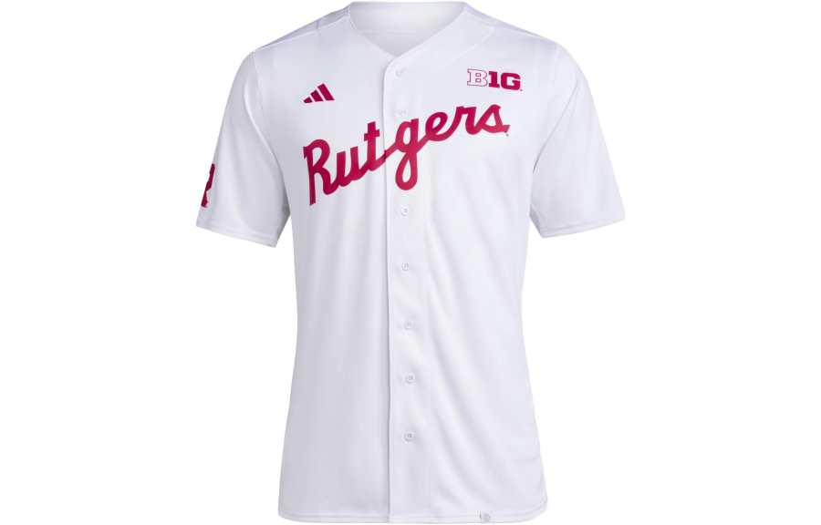 Adidas Adidas Baseball Jerseys Men's White V Neck Moderate Straight Fit