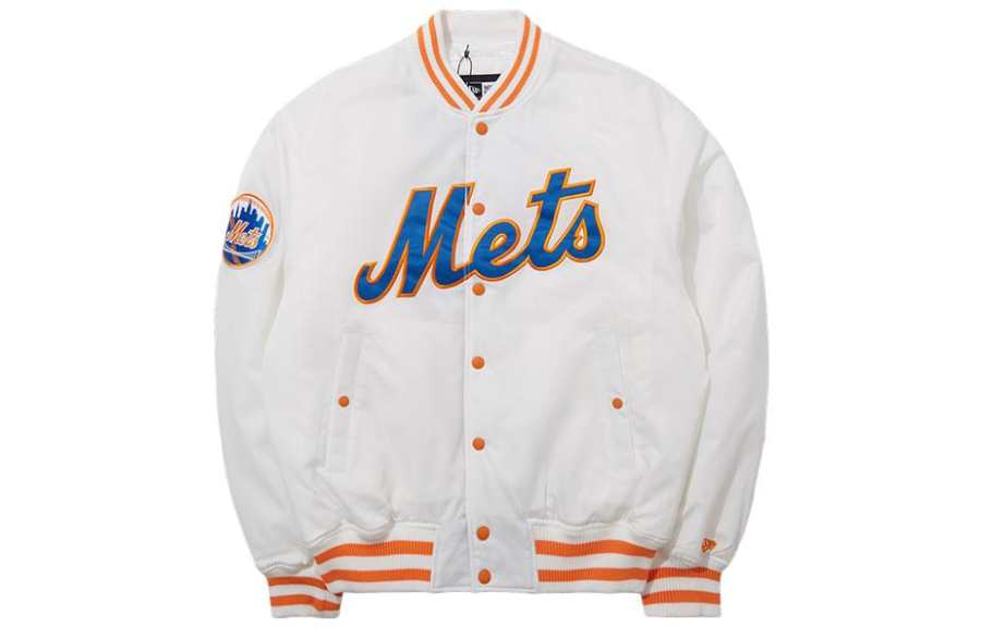 New Era Baseball Jerseys Unisex White Baseball Collar Thickened
