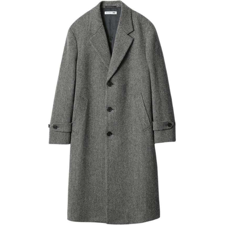 UNIQLO X JW Anderson JWANDERSON Coats Men's Lead Gray Lapel Moderate