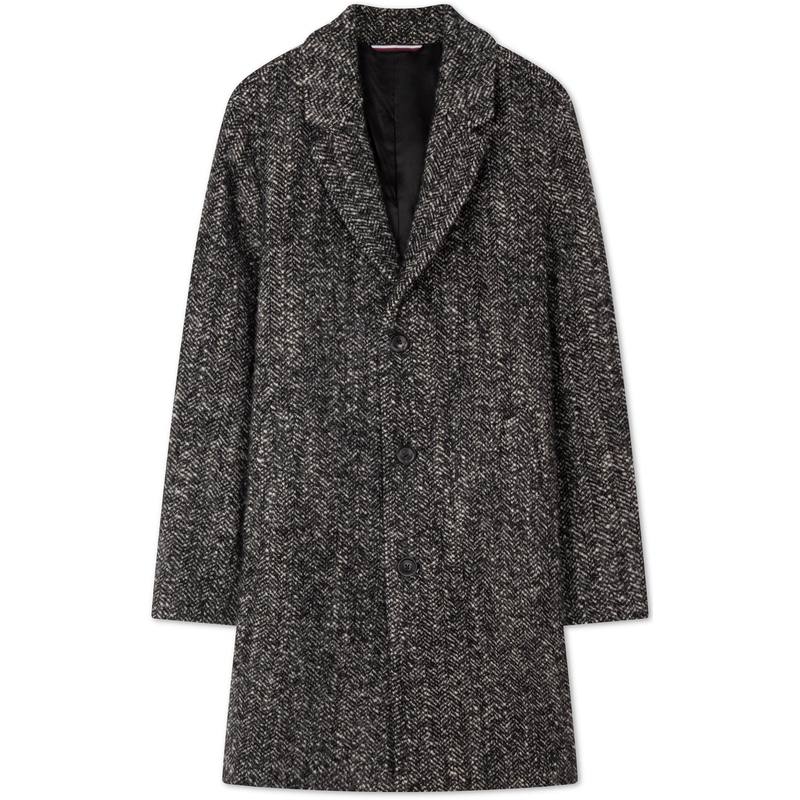 Tommy Hilfiger Coat Men's Black Gray
