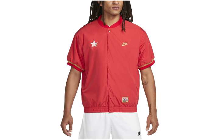 Nike Nike Baseball Jerseys Men's Red Baseball Collar Moderate Straight Fit