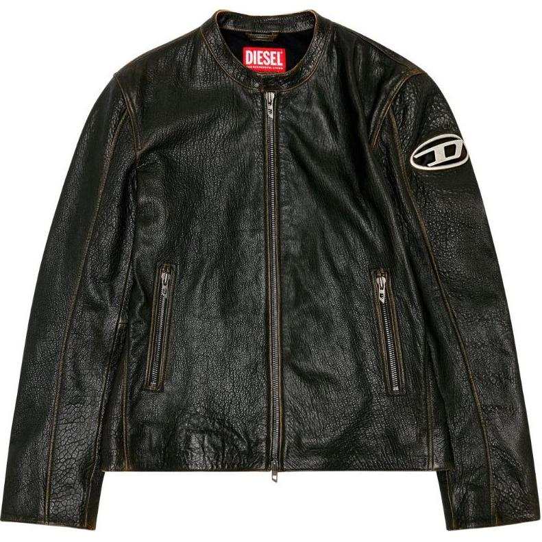 DIESEL DIESEL L Cobbe Moto Leather Jacket