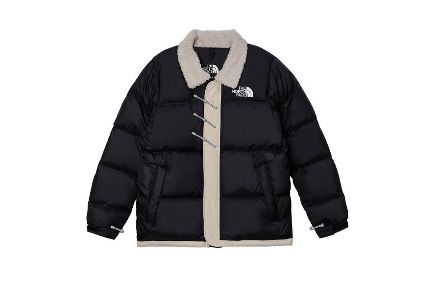 THE NORTH FACE 1996 Collection 811 Manufacturing Beige Fleece Cloud Down Jacket Unisex Black