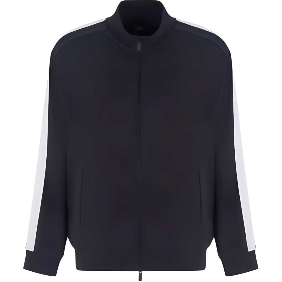 ARMANI EXCHANGE Armani Exchange zip-up logo-band sweatshirt