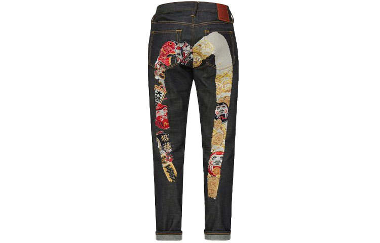 EVISU EVISU Jeans Men's Denim Blue Moderate Tapered Pants