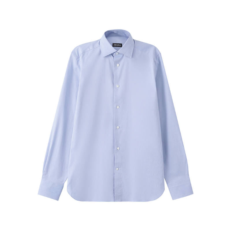 Ermenegildo Zegna Shirts Men's Blue Lapel Moderate Other