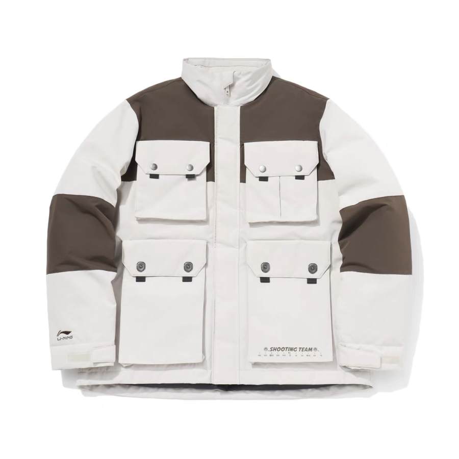 Li-Ning Li Ning Sports Life Collection Down Jacket Men's Ecru