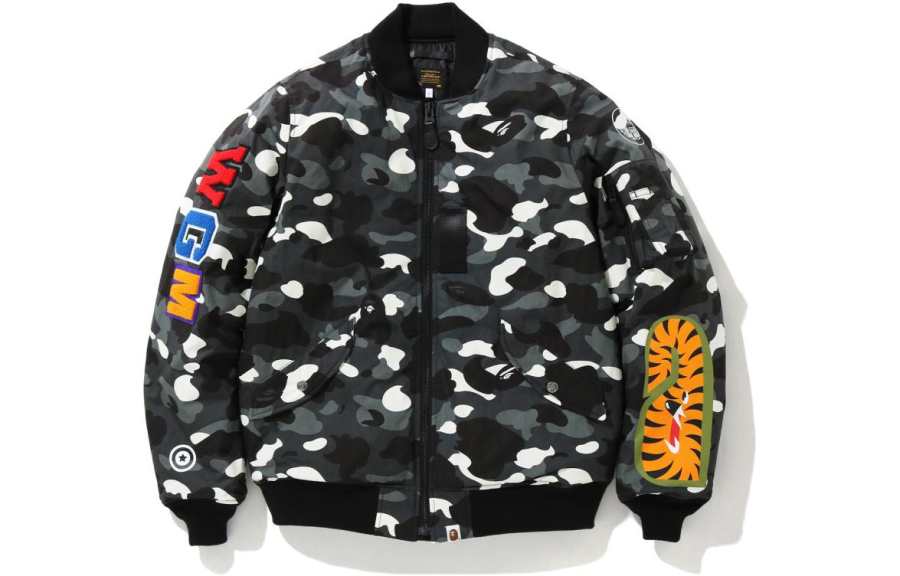A BATHING APE Bape City Camo Shark MA 1