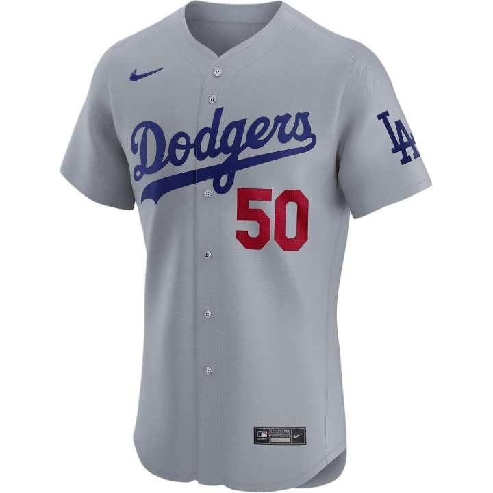 Nike Nike Dri FIT ADVLos Angeles Dodgers Baseball Jacket Men's Gray