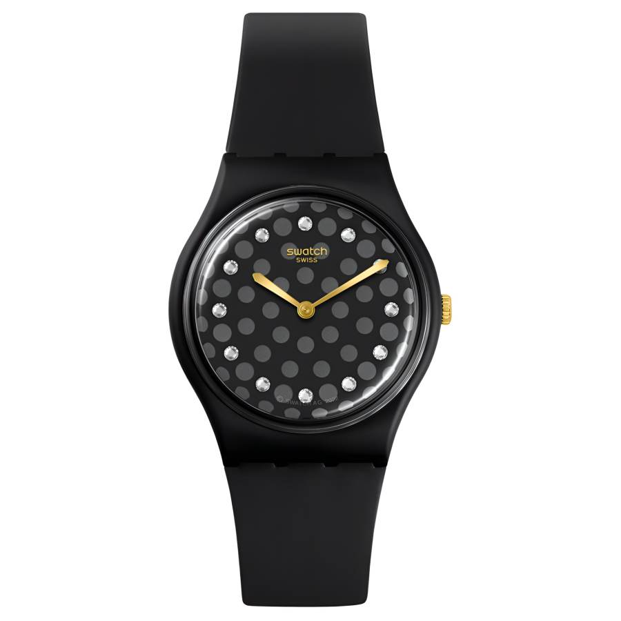 SWATCH Innovative Botanical Ceramic Collection Quartz Movement Women's Watch 34mm Black Dial