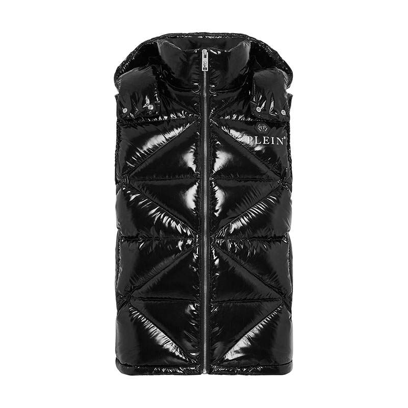 Philipp Plein Hexagon logo-plaque padded gilet