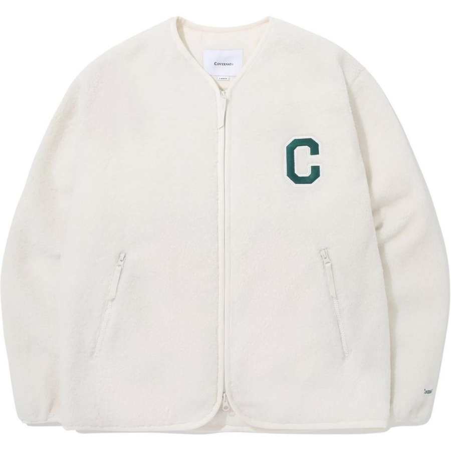 COVERNAT FW24 Velvet feel Coat Unisex Ivory