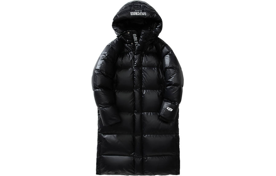 GOLFCROSS GOLFCROSS Down Jackets Unisex Black Hooded Thickened