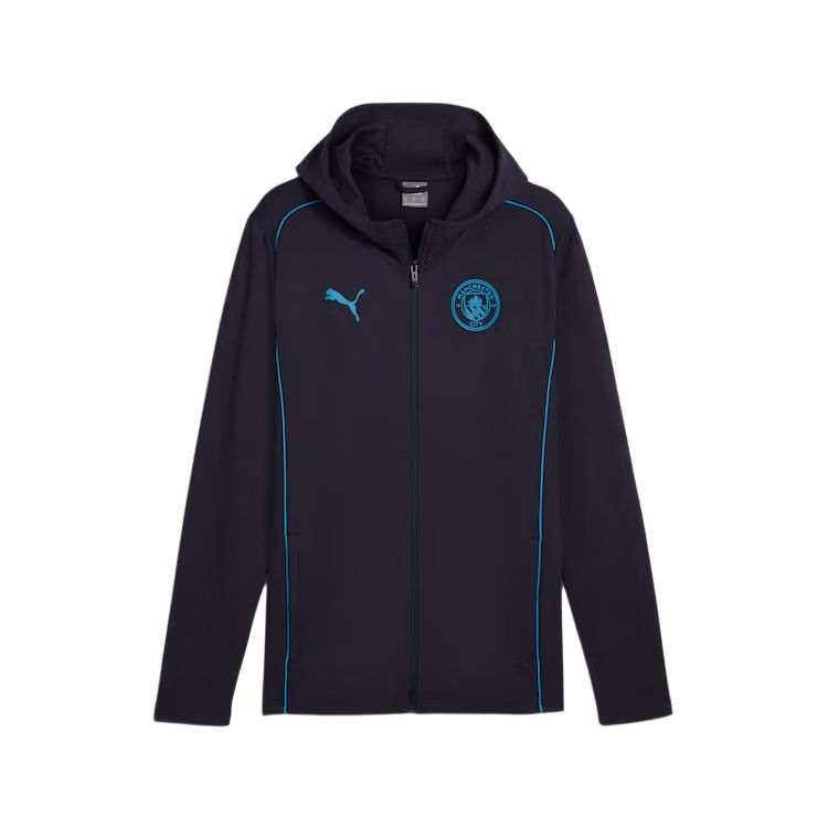 PUMA SS24 Manchester City Casuals Hooded Jacket Jackets & Coats Men's Marine Blue