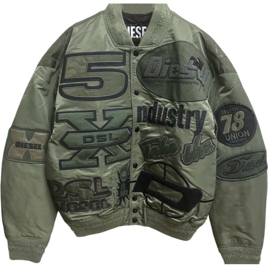 DIESEL DIESEL SS24 Baseball Jacket Men's Army Green