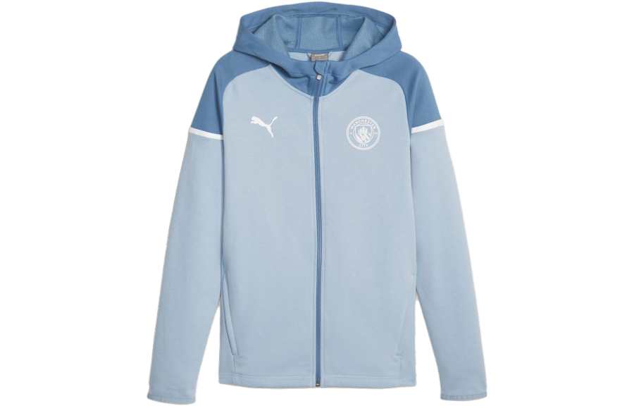PUMA Manchester City Football Casuals Hooded Jacket Men's Blue