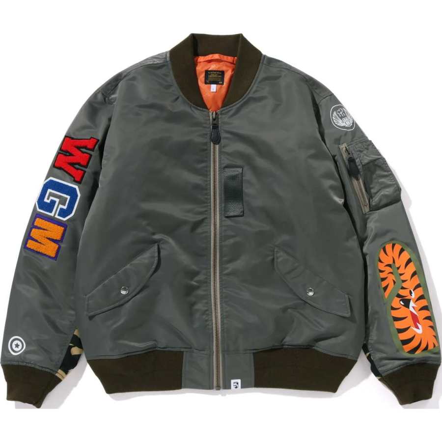 A BATHING APE Bape Shark MA 1 Jacket SS25
