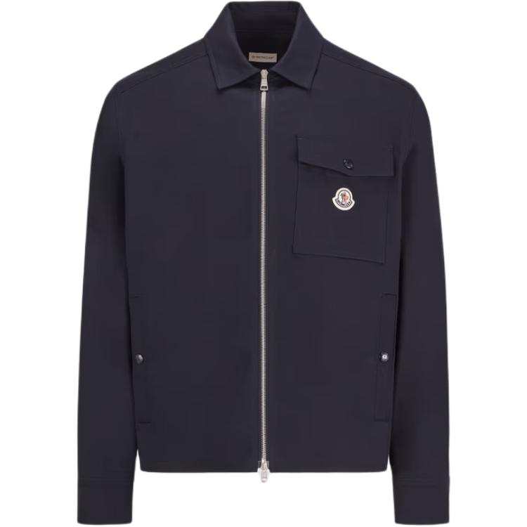 Moncler Moncler Logo Patch Zip Up Shirt Jacket