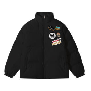 TBSM Puffer Jackets Unisex Stand Collar Thickened Padded Puffer Jacket