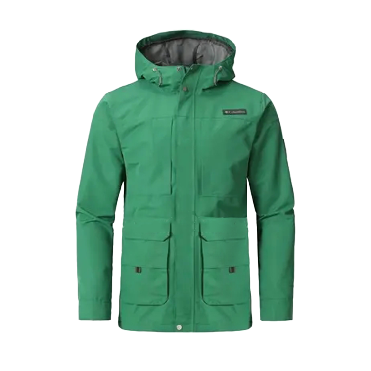 Columbia Hiking Waterproof And Windproof Windbreaker Jacket Men's Green