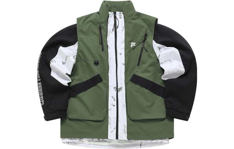 FILA FUSION Jacket Men's Two Piece Set Cool Ye Green