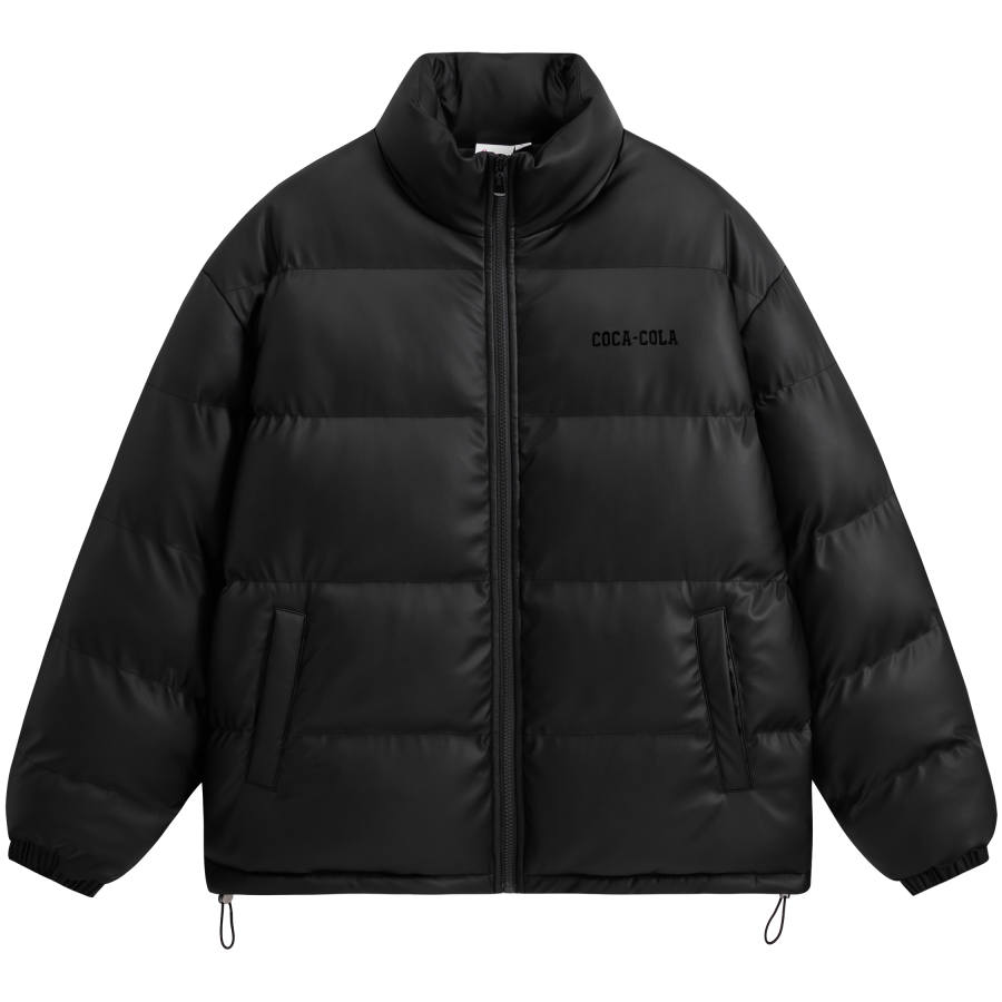 Coca-Cola Coca Cola Puffer Jackets Unisex Stand Collar Moderate Padded Puffer Jacket