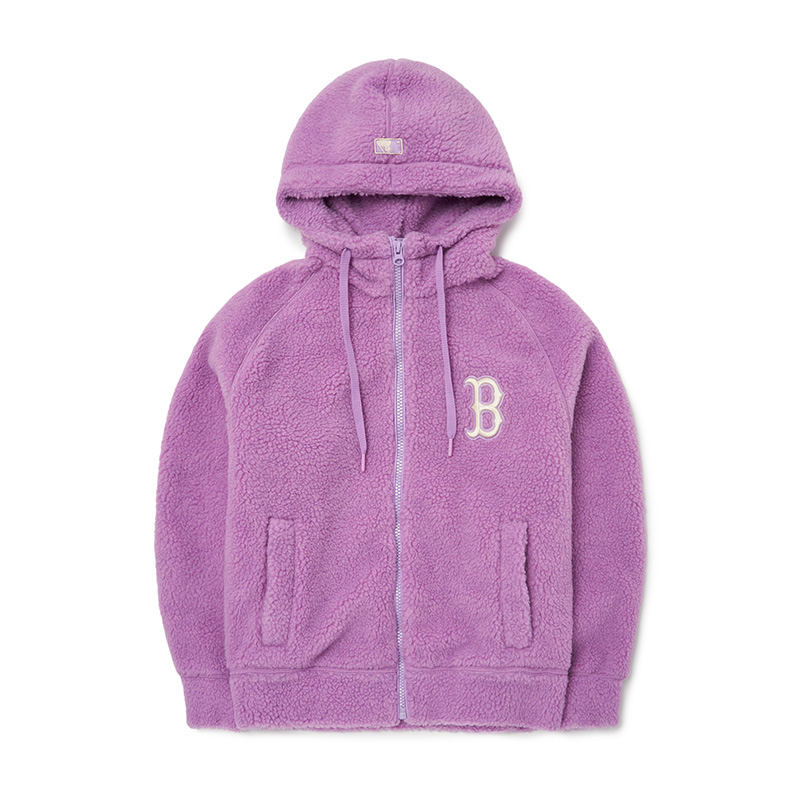 MLB Boston Red Sox Velvet feel Coat Unisex Light Lavender Purple