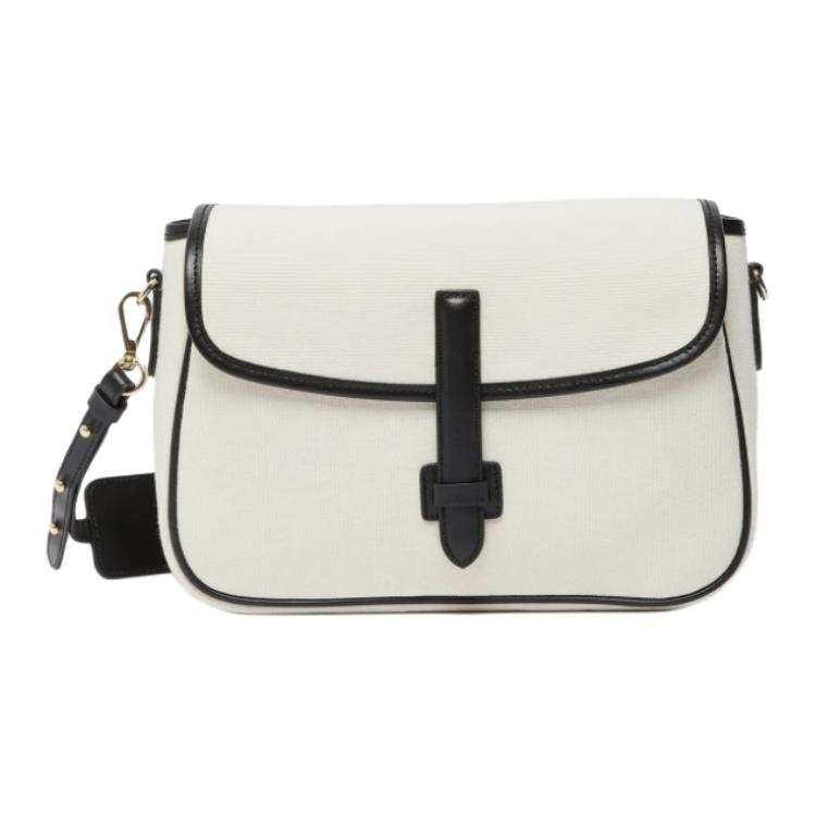 WEEKEND MaxMara Fabric Crossbody Bag, Shoulder Bag Medium Women's White