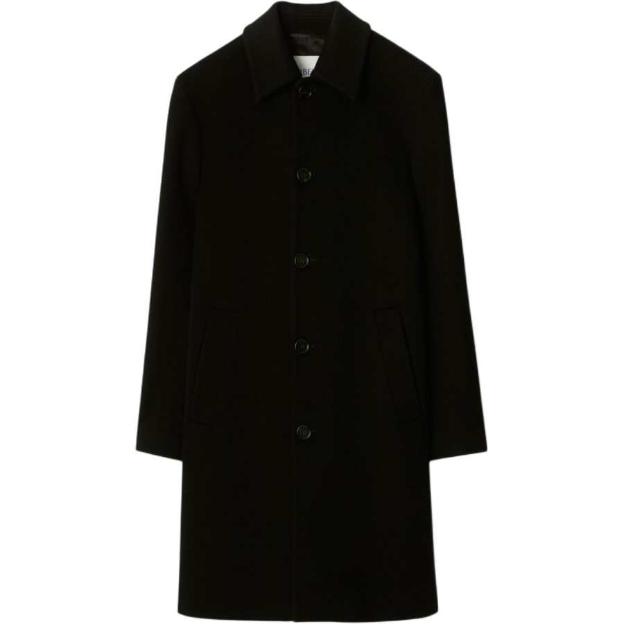 Burberry Coats Men's Black Lapel Moderate