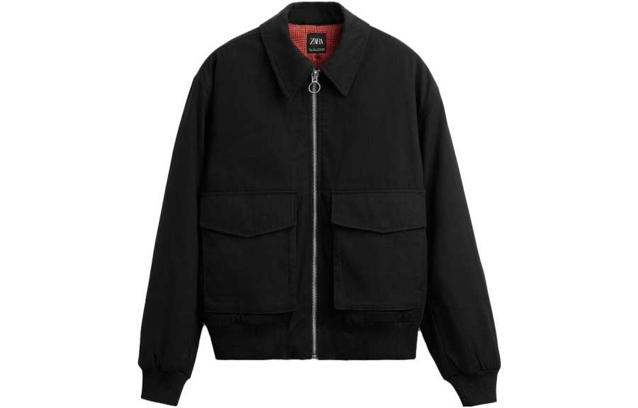 ZARA ZARA Jackets Men's Black Lapel Moderate Other
