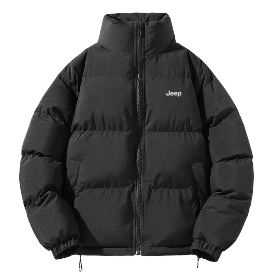 Jeep Puffer Jackets Unisex Stand Collar Thickened Padded Puffer Jacket