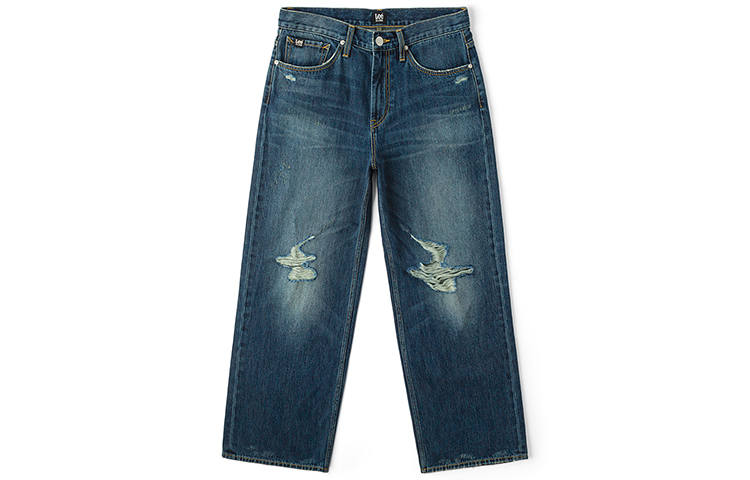 Lee Lee Jeans Men's Medium Dark Blue Moderate Straight Fit Pants